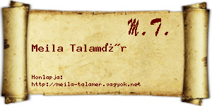 Meila Talamér névjegykártya